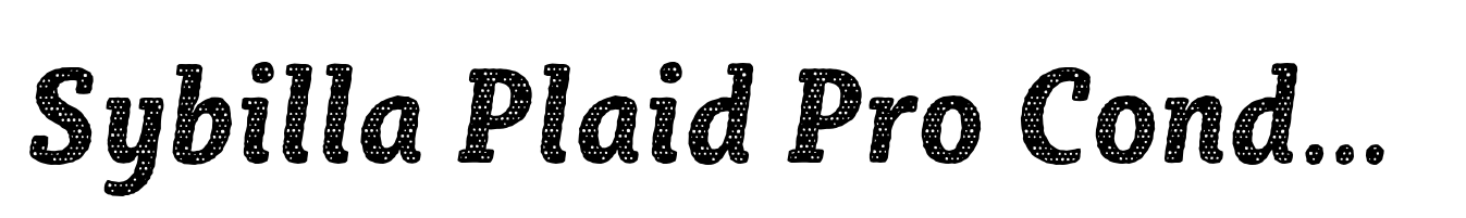 Sybilla Plaid Pro Condensed Bold Italic